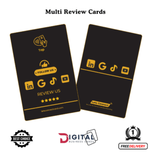 NFC Multi Review Cards-Black and Gold-Simple