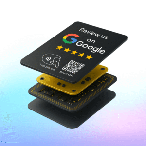 Fast & Easy Google Reviews with NFC + QR - Black
