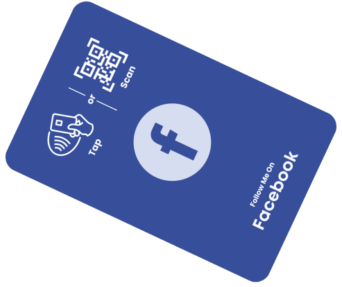 Smart digital business cards supporting social media face book,