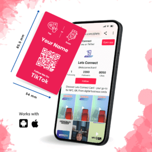 TikTok digital business card UK with NFC and QR profile sharing