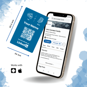 LinkedIn digital business card UK with NFC and QR profile sharing