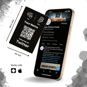 Twitter digital business card UK with NFC and QR profile sharing