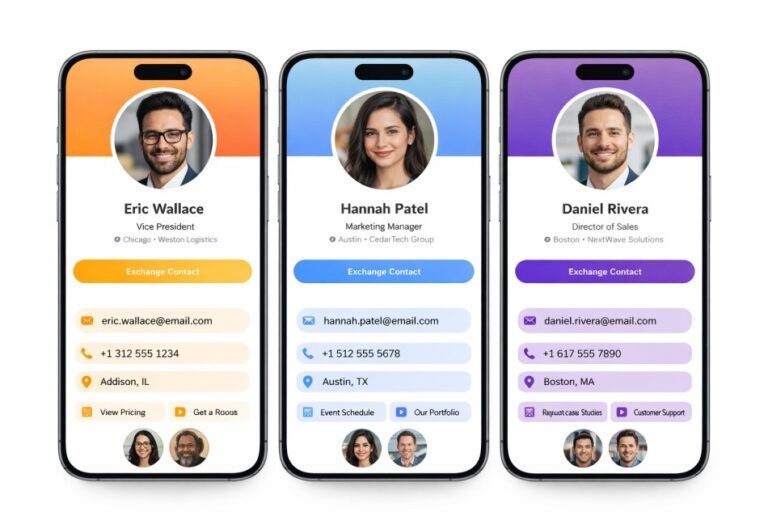 Digital business cards for teams.